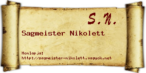 Sagmeister Nikolett névjegykártya